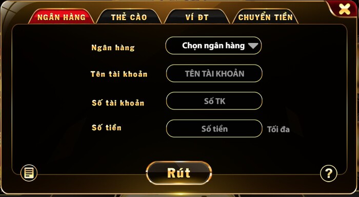 Nạp rút tiền nhanh chóng